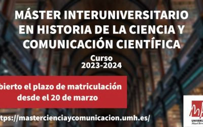 Máster Interuniversitario en Historia de la Ciencia y Comunicación Científica