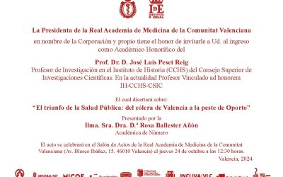 Ingreso como Académico Honorífico del Prof. José Luis Peset Reig